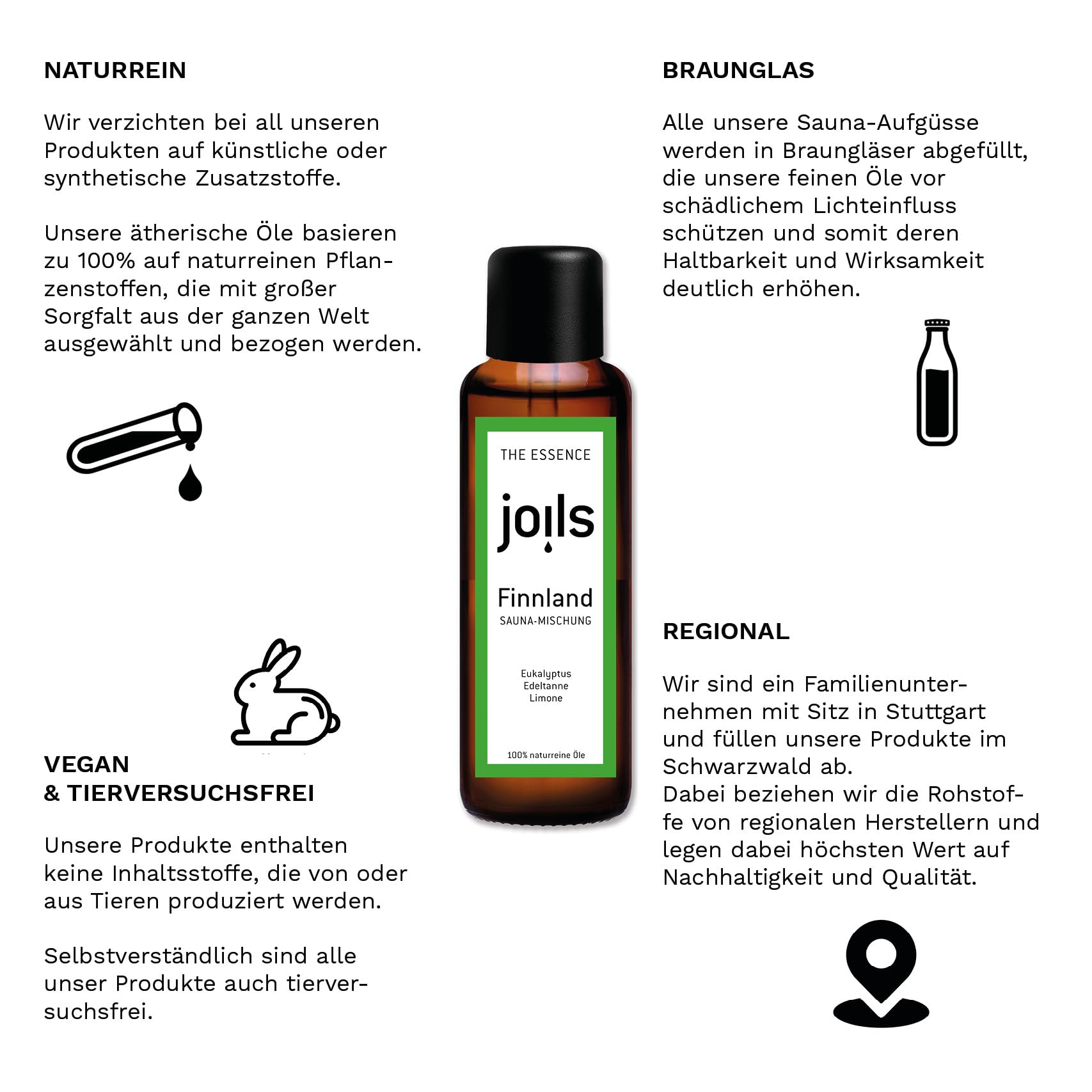 JOILS® Set d'infusions pour sauna 3 x 50 ml huile 100% pure BIO coffret cadeau