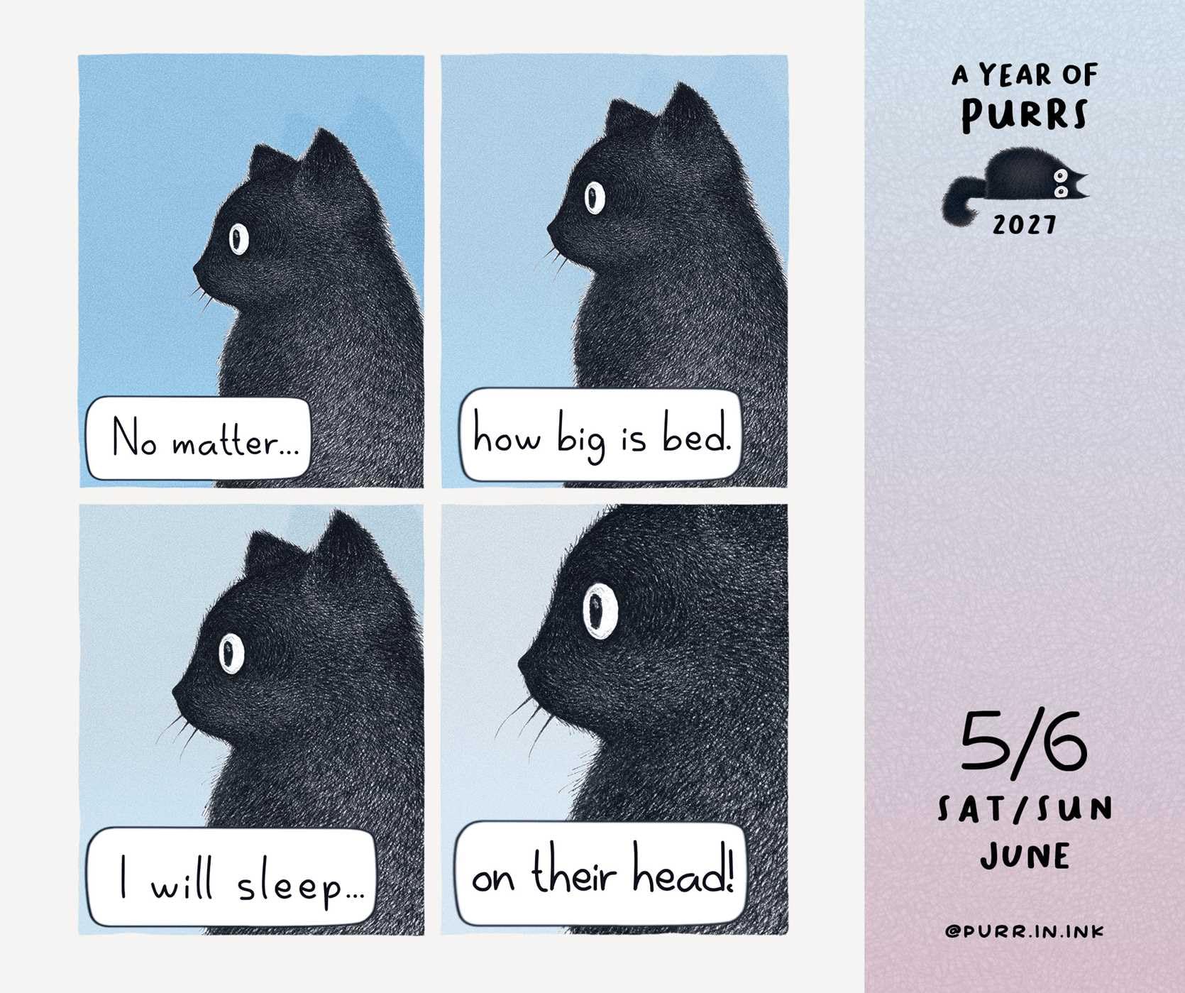 A Year of Purrs 2027 Day-to-Day Calendar
