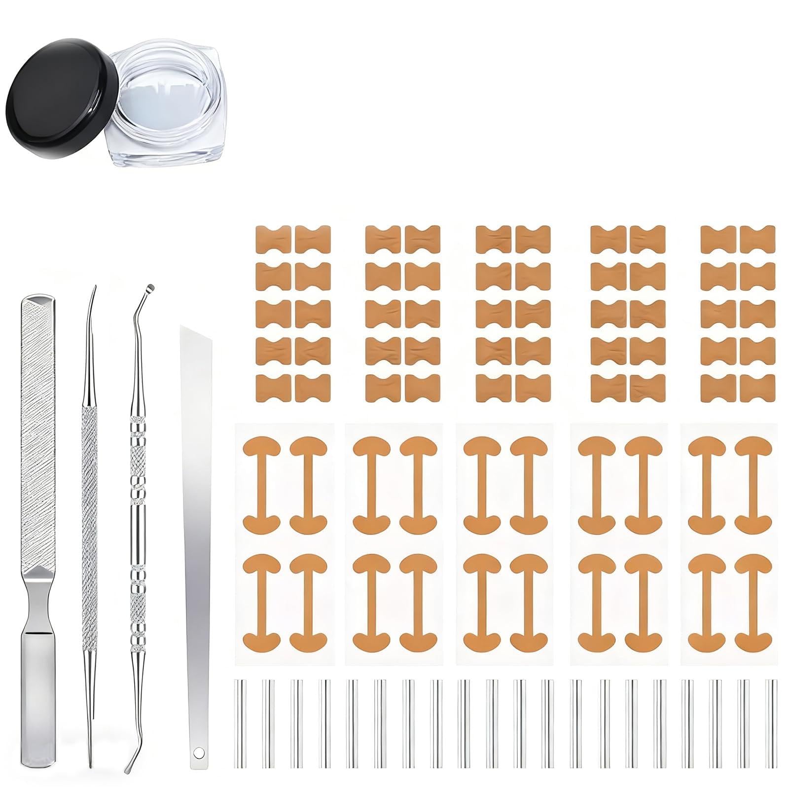16 Pezzi Kit per Unghie Incarnite, Cerotti Correttivi con Cerotti Traspiranti, per Pedicure e Cura delle Unghie, Comfort Quotidiano, Facile Utilizzo Domestico