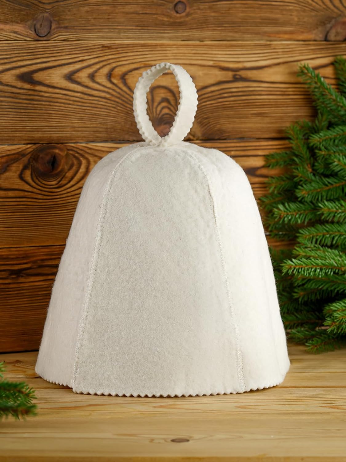 Sauna Hat, Natural Wool Sauna Hat for Men and Women, Eco-Friendly Insulating Headgear for Spa, Steam Room, Banya, Bathhouse, Comfortable, Breathable, Handmade, One Size Fits All - Image 2