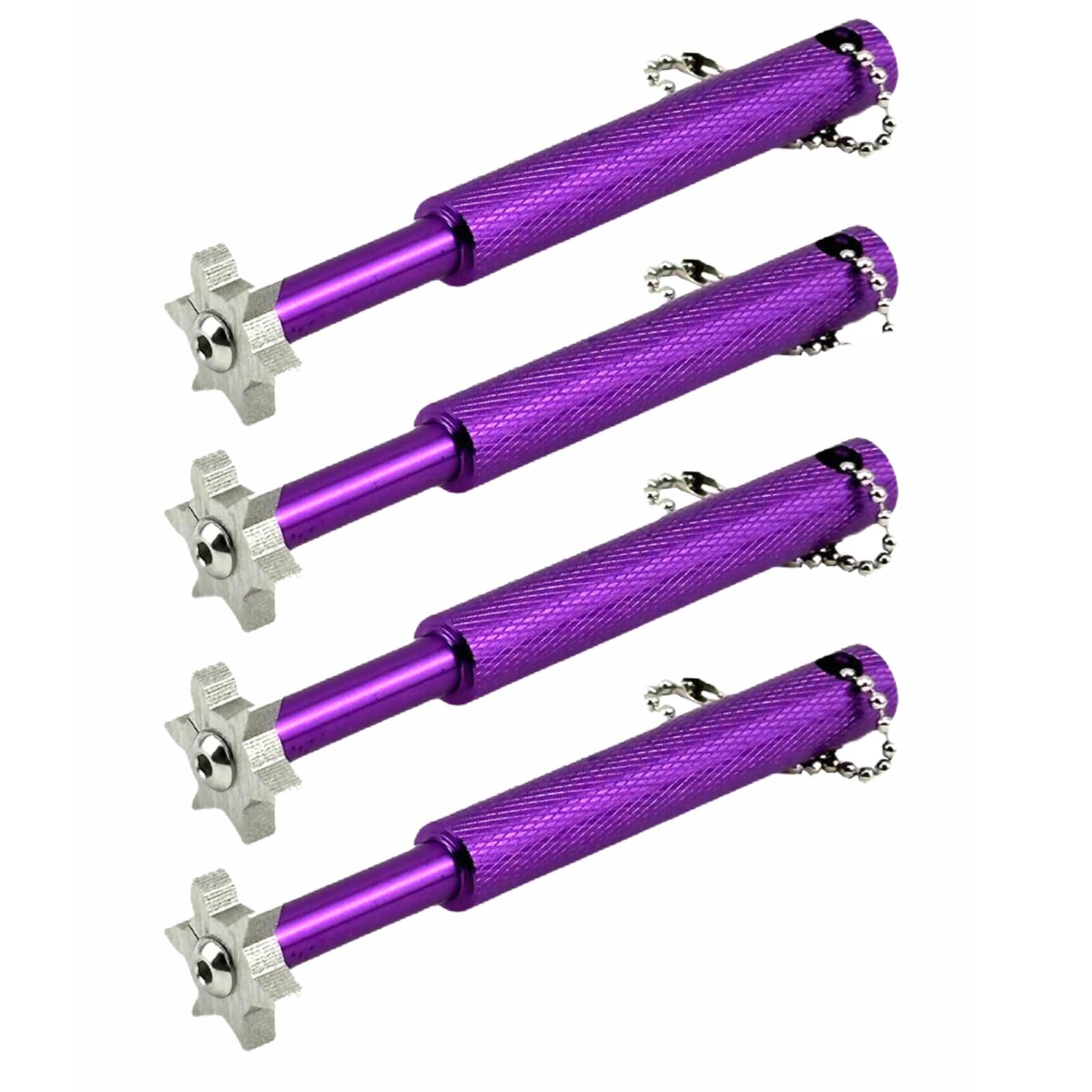 4PCS Golf Club Groove Sharpener Tool, Groove Sharpener With 6 Heads, Durable Golf Accessories For Men And Women Utility Clubs Re-Grooving Cleaning (PE)