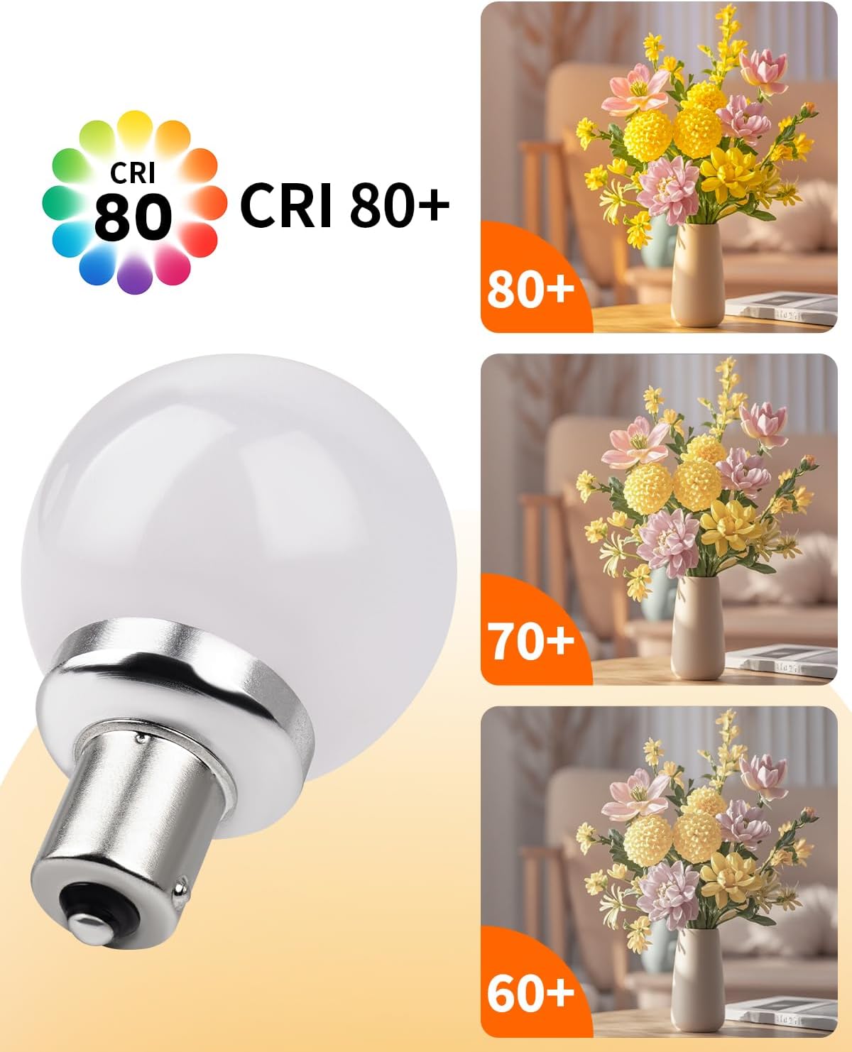 Cheopha 1141 1156 20-99 12V RV Vanity LED Light Bulbs BA15S Single Contact Bayonet Base for RV Camper Trailer Motorhome Marine Boat Interior Bedroom Light Bulb 2W Natural White Pack of 4
