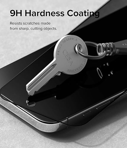 Miniatura 7 de Ringke Vidrio de privacidad siéntete mejor en público compatible con iPhone 15 Pro Max, fácil de instalar, compatible con fundas, protector de