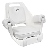 Wise 8WD007-3-710 Deluxe Pilot Chair with Cushions and Mounting Plate&comma; White