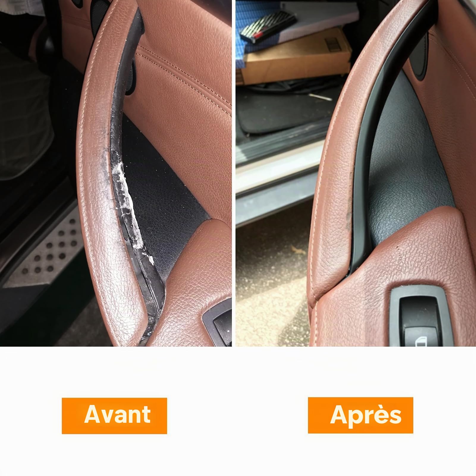 3 PCS Compatible avec Poignee bmw X5 E70 2008-2013,X6 E71/E72 | Poignee de Porte Interieur Gauche + Poignée Droite X5 E70/X6 E71 E72 Poignee Interieure-Noir