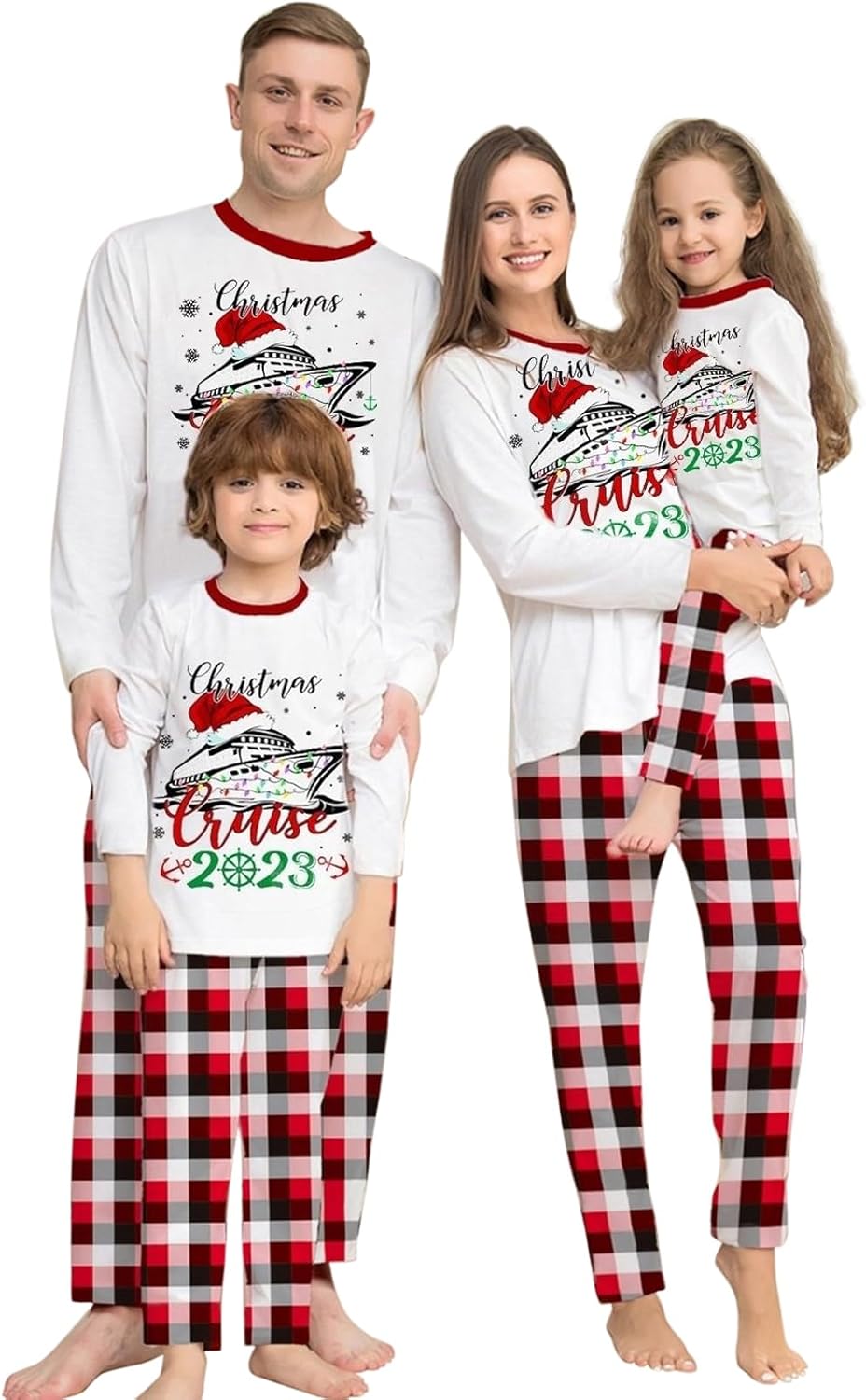ZYUPHY Christmas Pajamas for Family Matching Set Xmas PJs Family Set