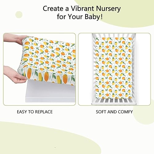 Vista 18 de Sábana bajera ajustable para cuna con temática costera, sábana bajera estándar para cuna para niño o niña, 28 x 52 pulgadas, rubor blanco y azul