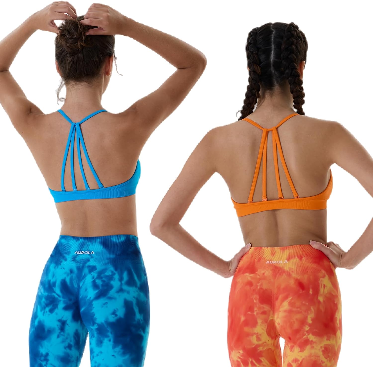 AUROLA Mercury Workout Sports Bras Women Athletic Removable Padded Backless Strapy Minimal Crop Top - Image 6