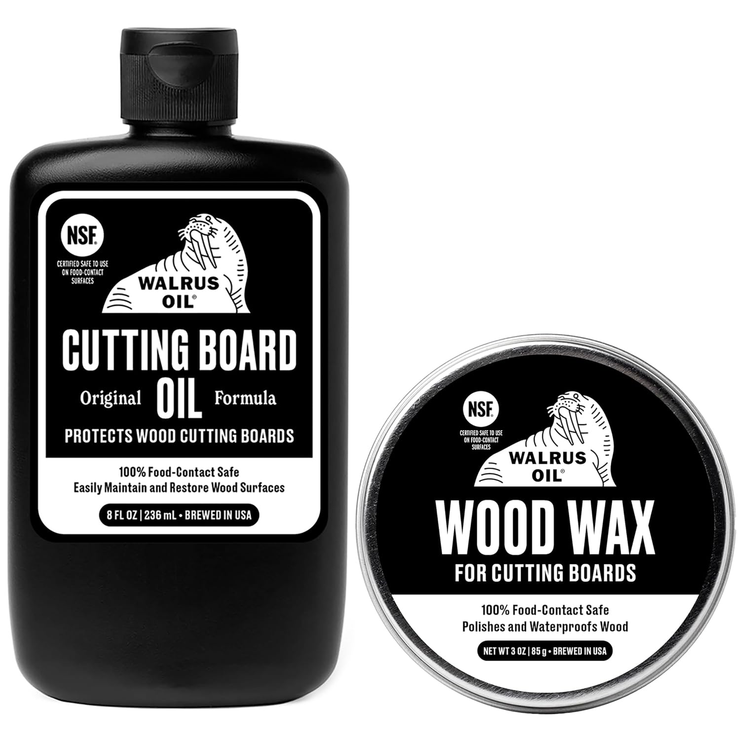 WALRUS OIL - Cutting Board Oil and Wood Wax Set