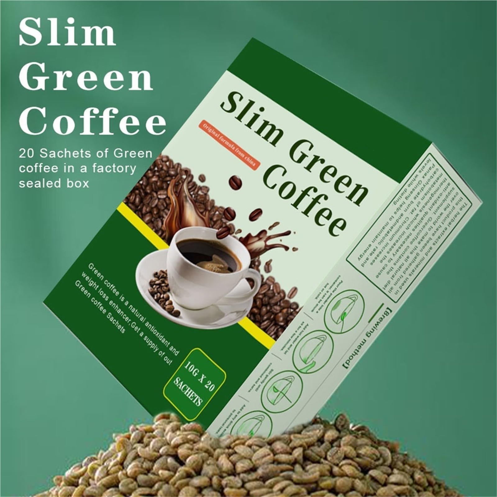 Tisane Détox Au Café Vert - Minceur Et Énergie - Tisane Détox Naturelle For Une Vitalité Renouvelée(3PCS)