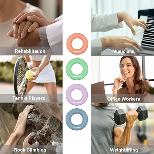 Miniatura 6 de Entrenador de fuerza de agarre, fortalecedor de agarre de mano. Ejercitador de entrenamiento de antebrazo de mano, dedo, muñeca, antebrazo, para