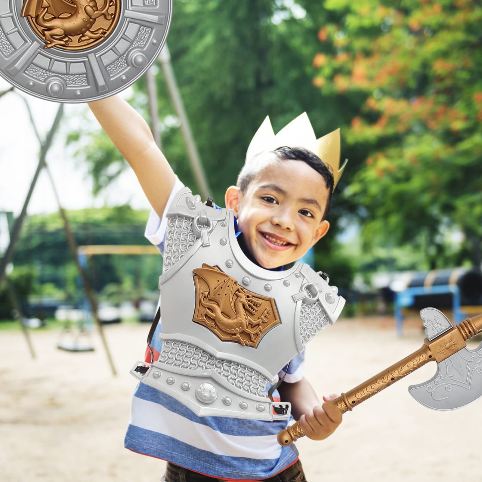 1Satz Knight Costume für Jungen Ritterkostüm mit für Halloween Rollenspiele Partys und Fotografie