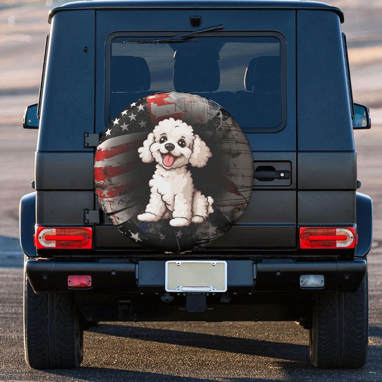 Cartoon Poodle Dog Total Protection for Your Wheels! Waterproof Tire Cover - Defend Against UV Rays & Snow