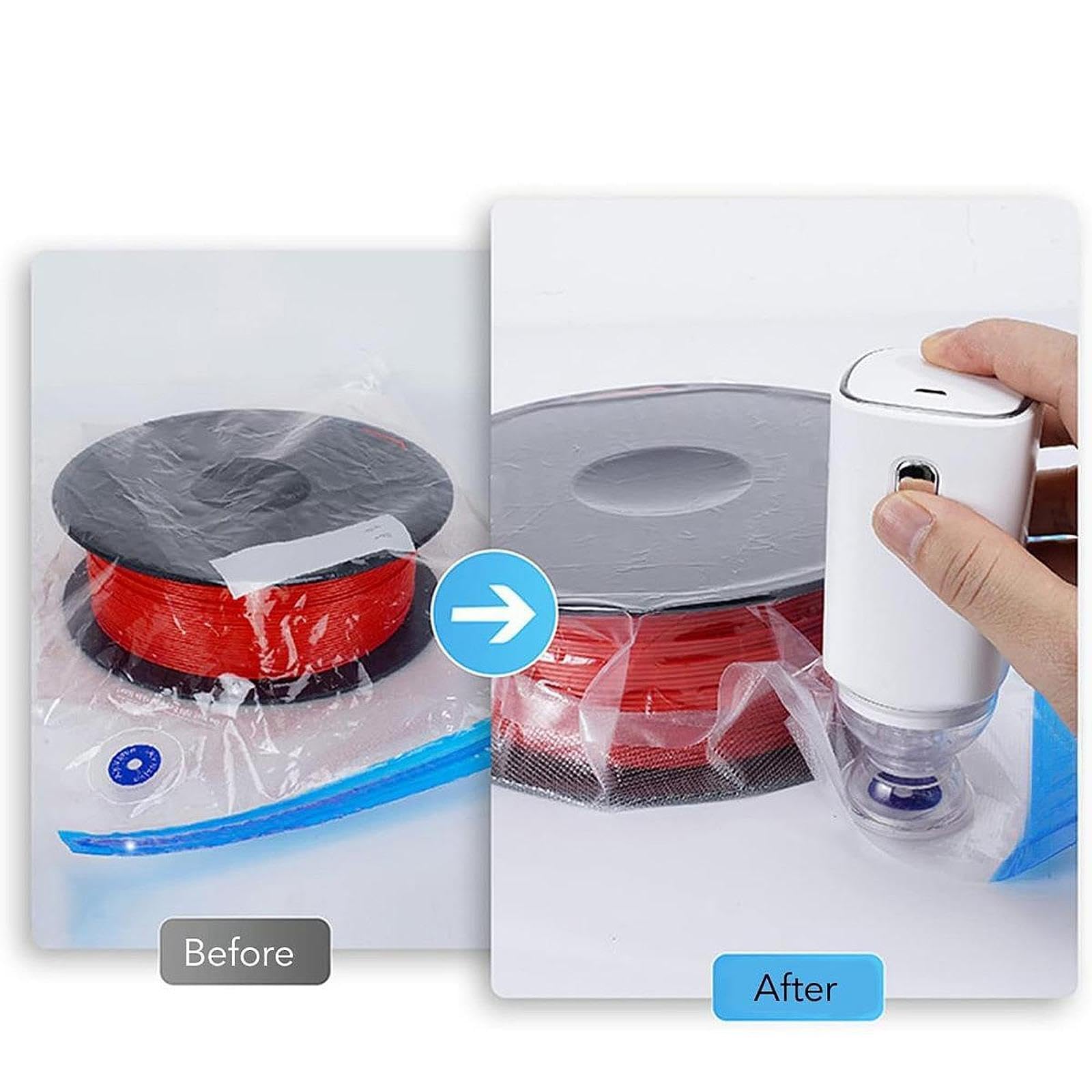 Juego de 5 bolsas de vacío automáticas para exteriores, selladores al vacío, verduras, cereales, salsa