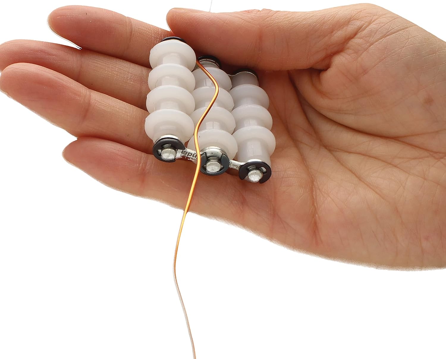 The Beadsmith Wire Straightener – Wire Elements – 1.75” x 1.5” with Three 1.2” Nylon Rollers – Straighten Wire, Remove Bends, Kinks and Prepare for Wire Wrapping and Jewelry Making