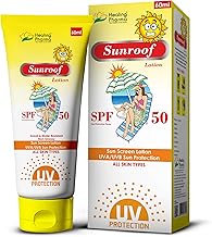 Healing Pharma - Sunroof Sunscreen Body Lotion For All Skin Type with SPF 50 | Sweat & Water Resistant | Non-Greasy | Sun Screen Lotion UVA/UVB | Sun Protection, 60ml