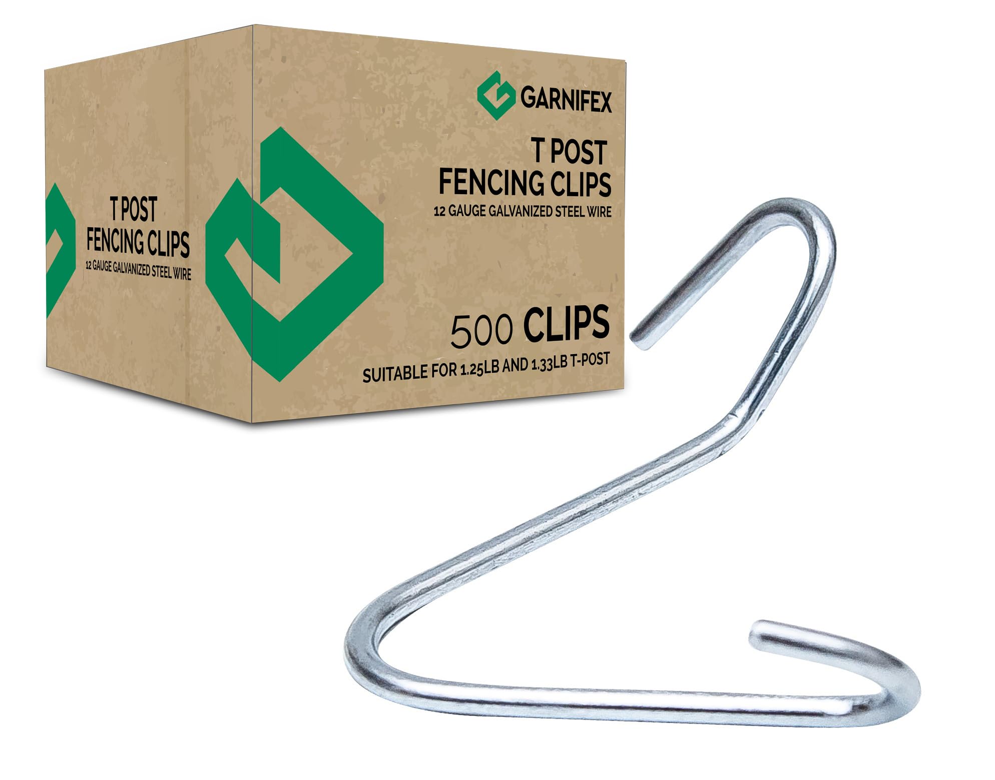 T Post Fence Clips 500 | T Post Clips | Wire Fence Clips | Fencing Clips for securing Non Electric Fencing to T-Posts - Wire Clips - Wire Fencing