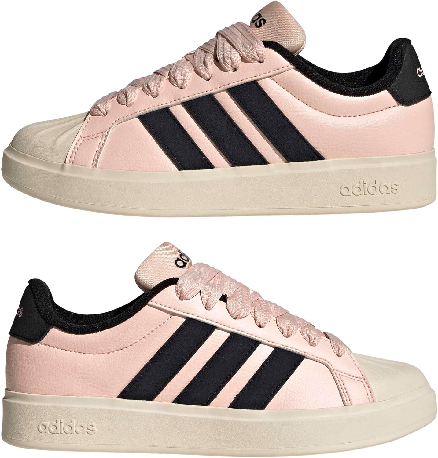 adidas Womens Streettalk Lace Up Sneakers Shoes Casual - Black