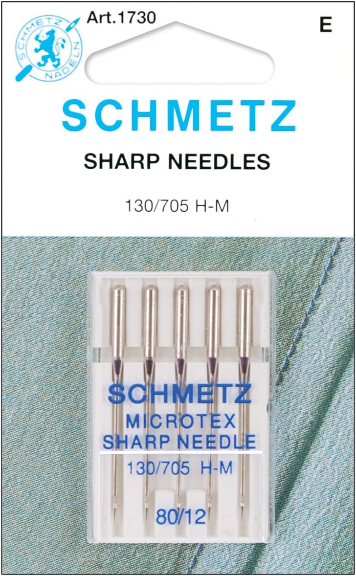 Euro-Notions Microtex Sharp Machine Needles, Multi-Colour, 0.38 x 5.71 x 9.52 cm