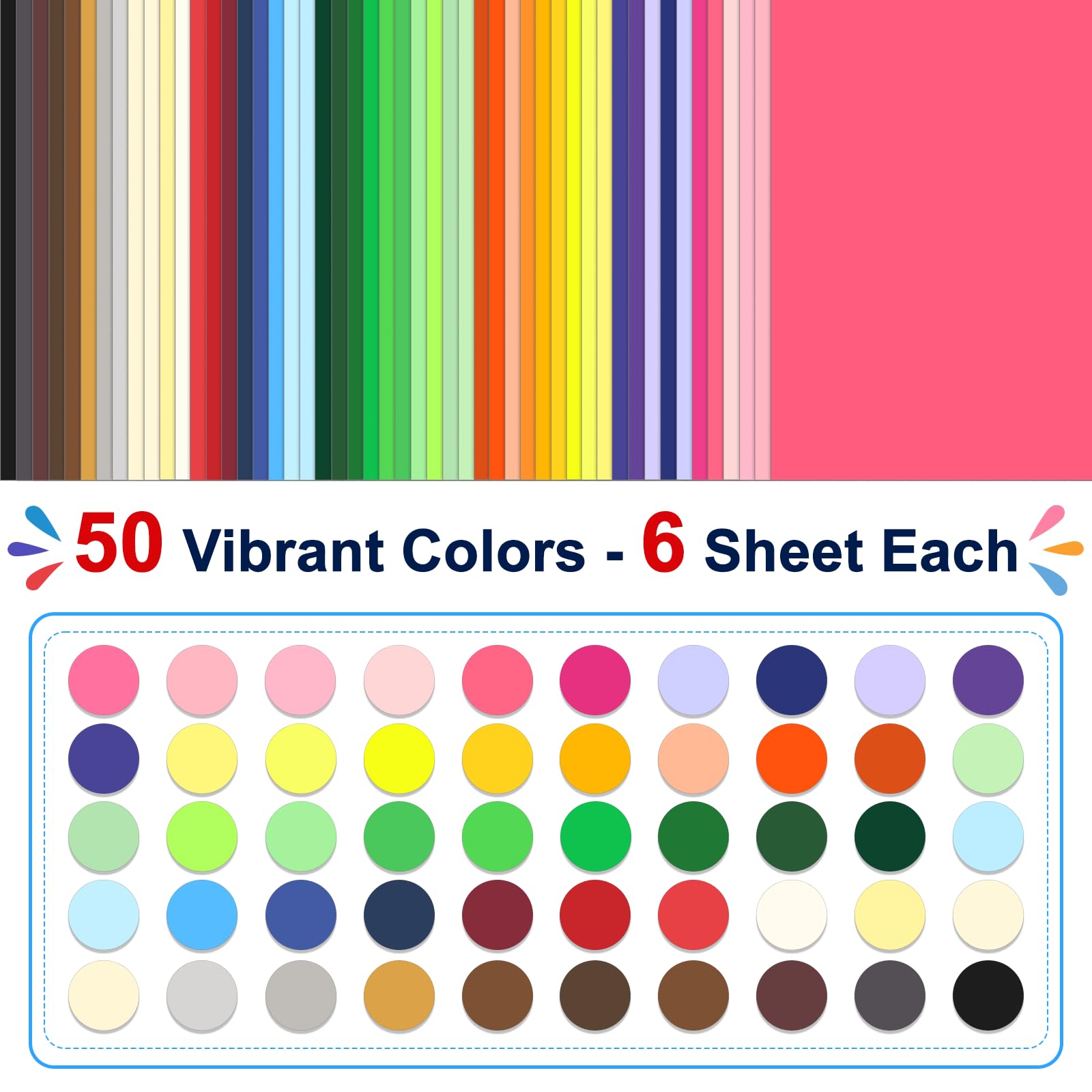 300 hojas de cartulina multicolor de 8.5 x 11 pulgadas