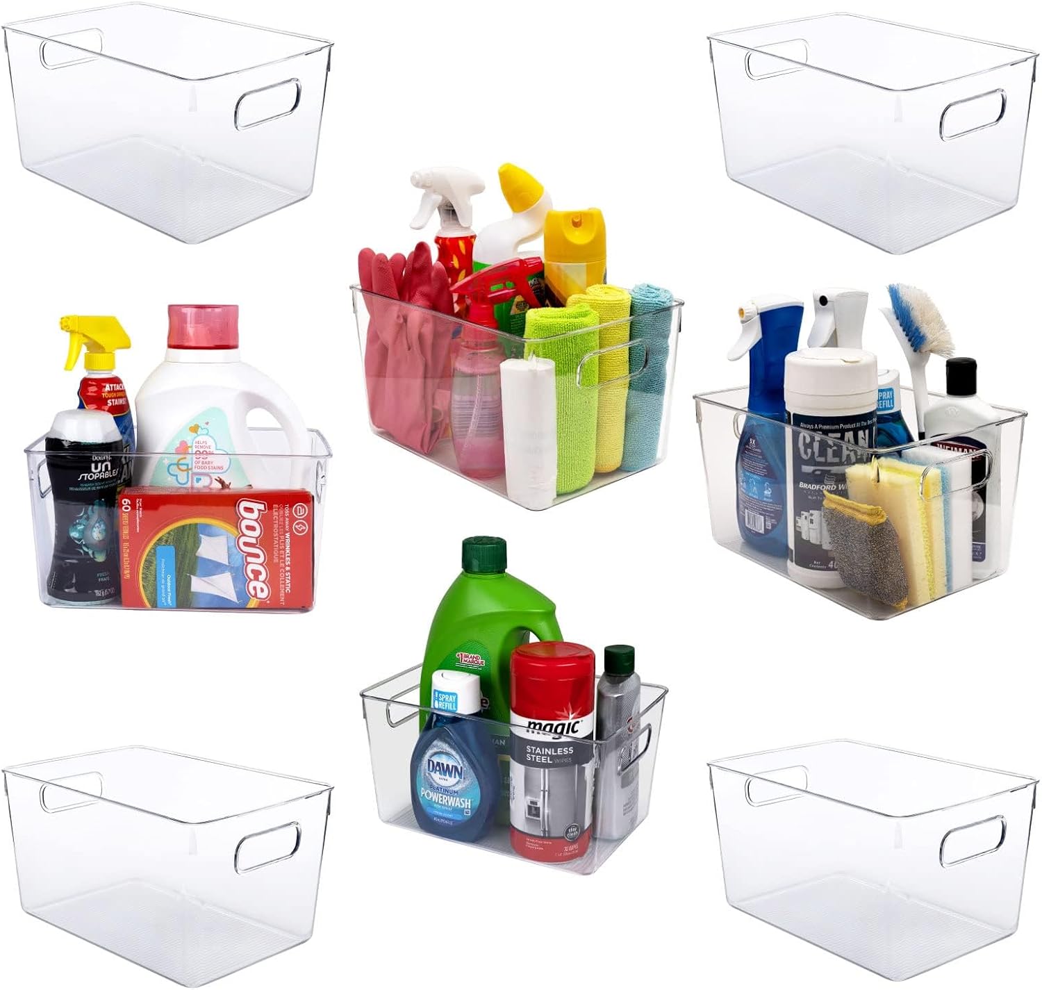 Clear Plastic Storage Bins, Pantry Organizers and Storage