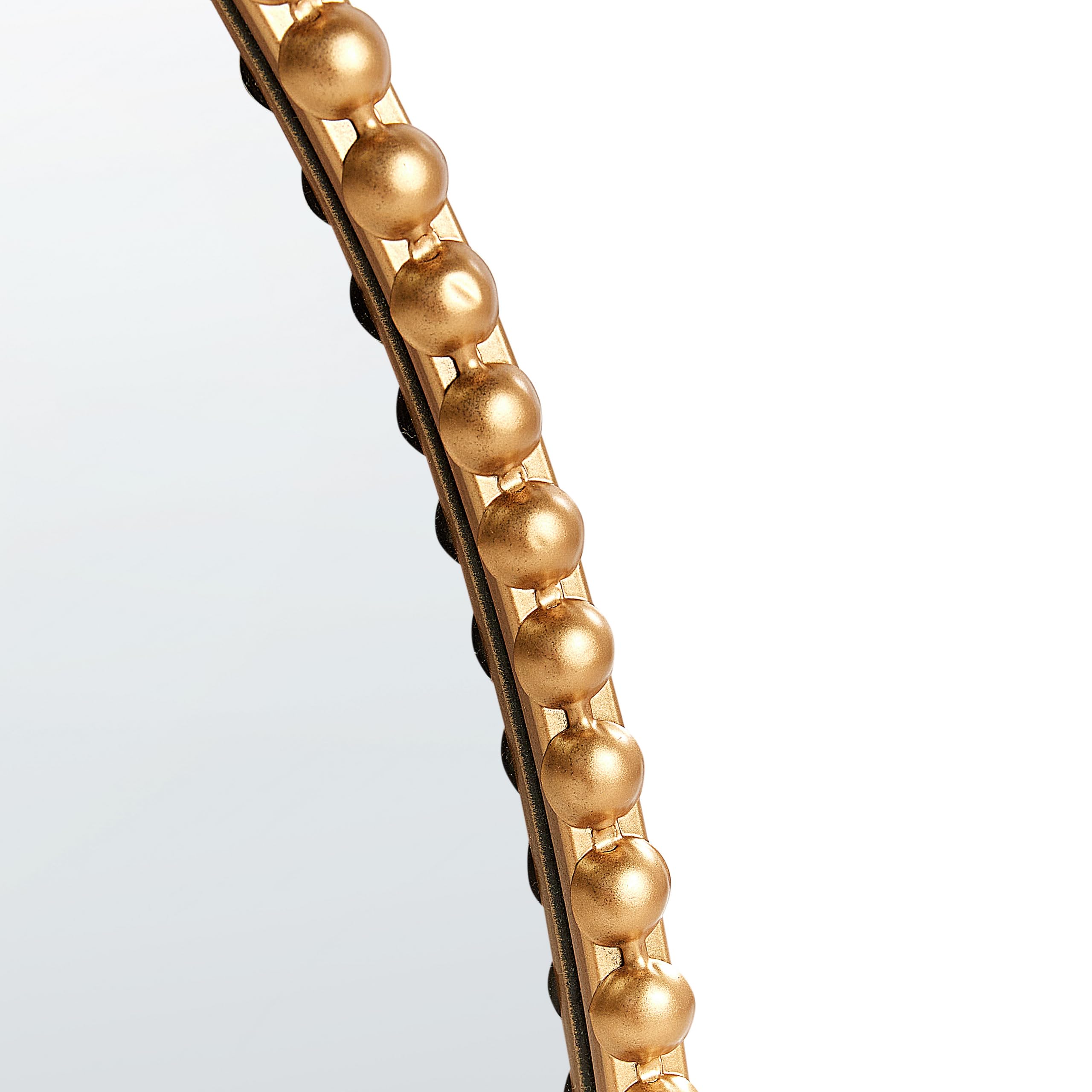 Espejo de pared dorado 83 x 57 cm marco adornado ovalado decorativo Ouvea