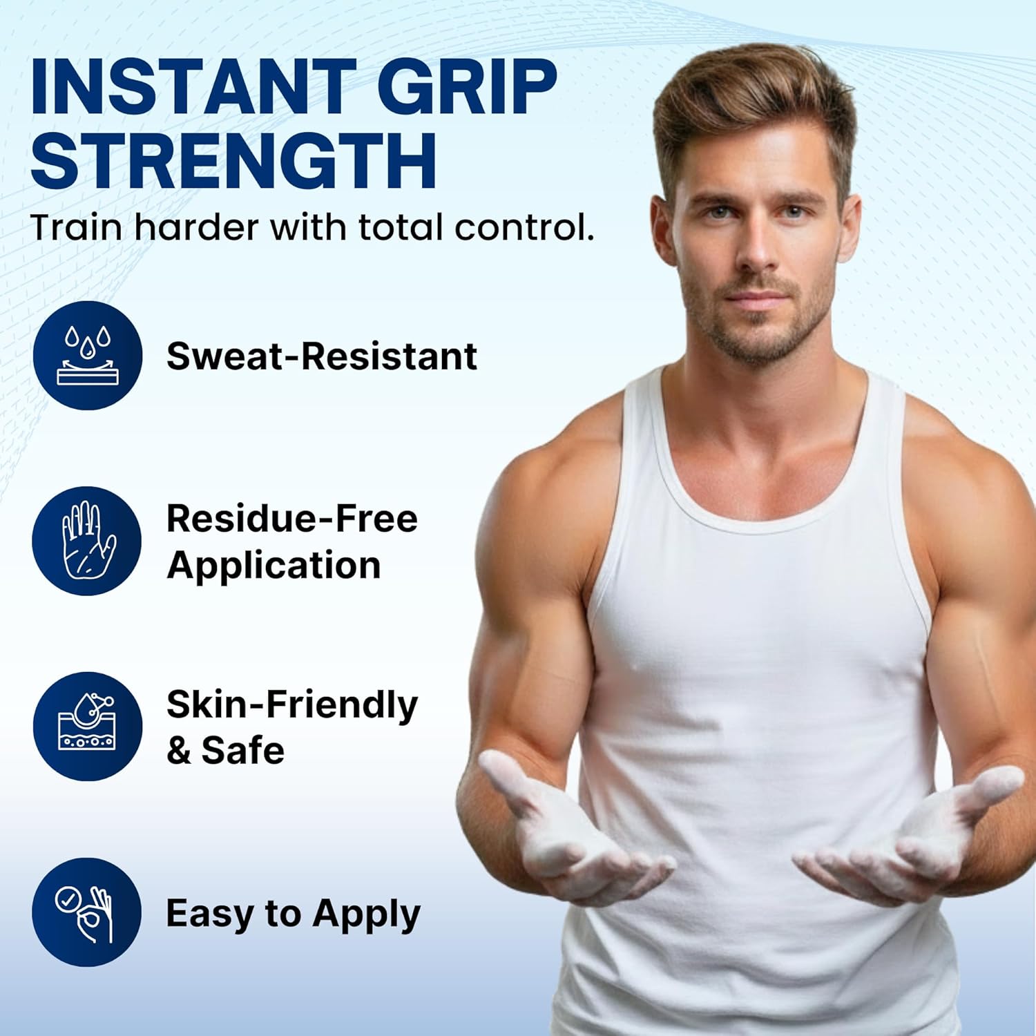 Liquid Chalk for Gym, Weightlifting – Fast Drying Gym Chalk Liquid, Lasting Grip Formula – Mess Free, Dust-Free, Skin-Safe Liquid Climbing Chalk for Pull Ups, Gymnastic & Training