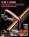 Leo Jaymz Heavy Duty Guitar Capo for Acoustic/Electric Guitars, Clip made of Zinc Alloy Metal, Guitar Clamp for Bass Classical Guitar, Ukulele, Mandolin,Banjo (Rose Gold)