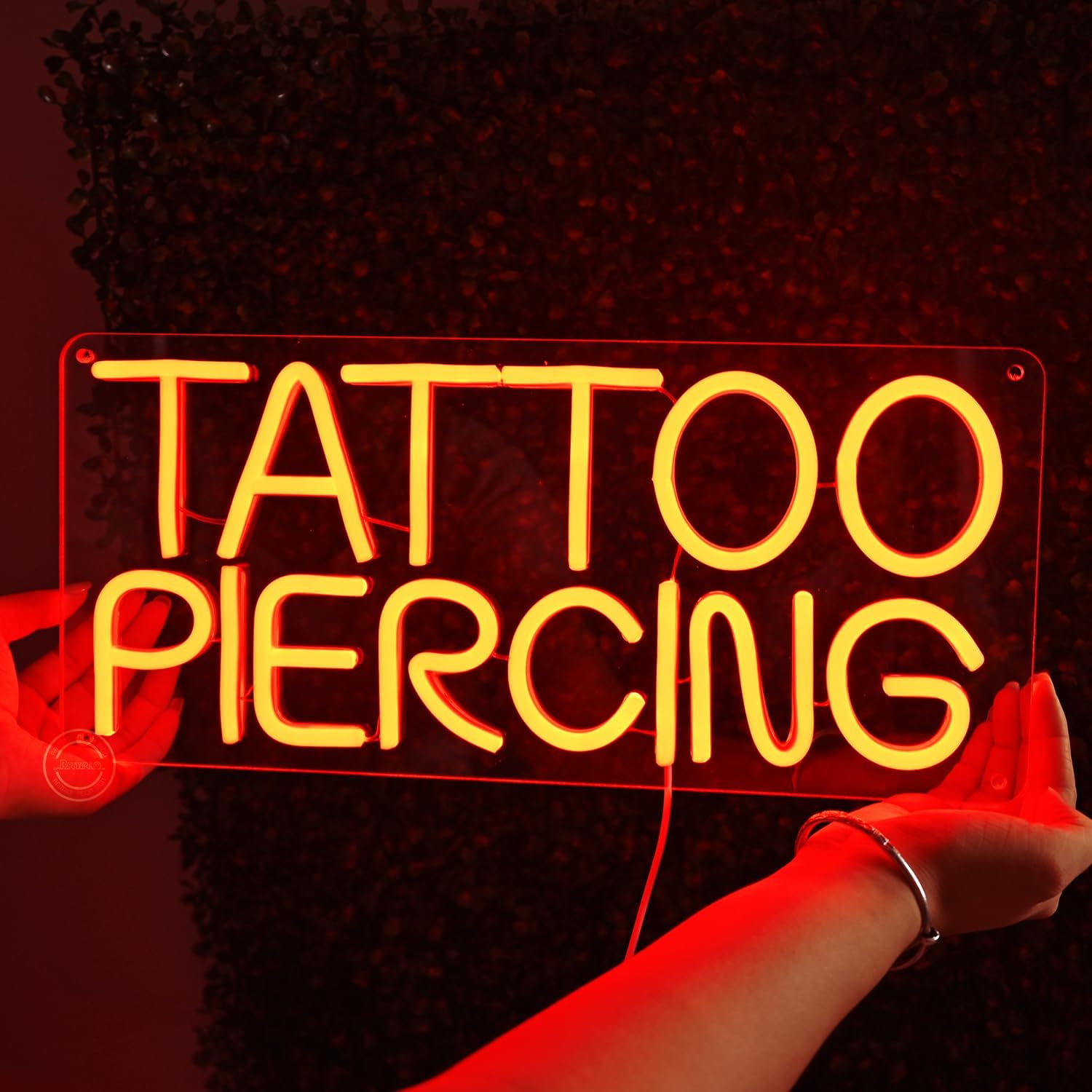 Britrio TATTOO Neon Light Sign for Tattoo Salon Studio Ear Body Piercing Shop LED Fun Wall Decor for Stores Logo Window Display Man Cave Garage Bedroom Christmas Birthday Gift Red 5V USB 15.8 IN - Image 3