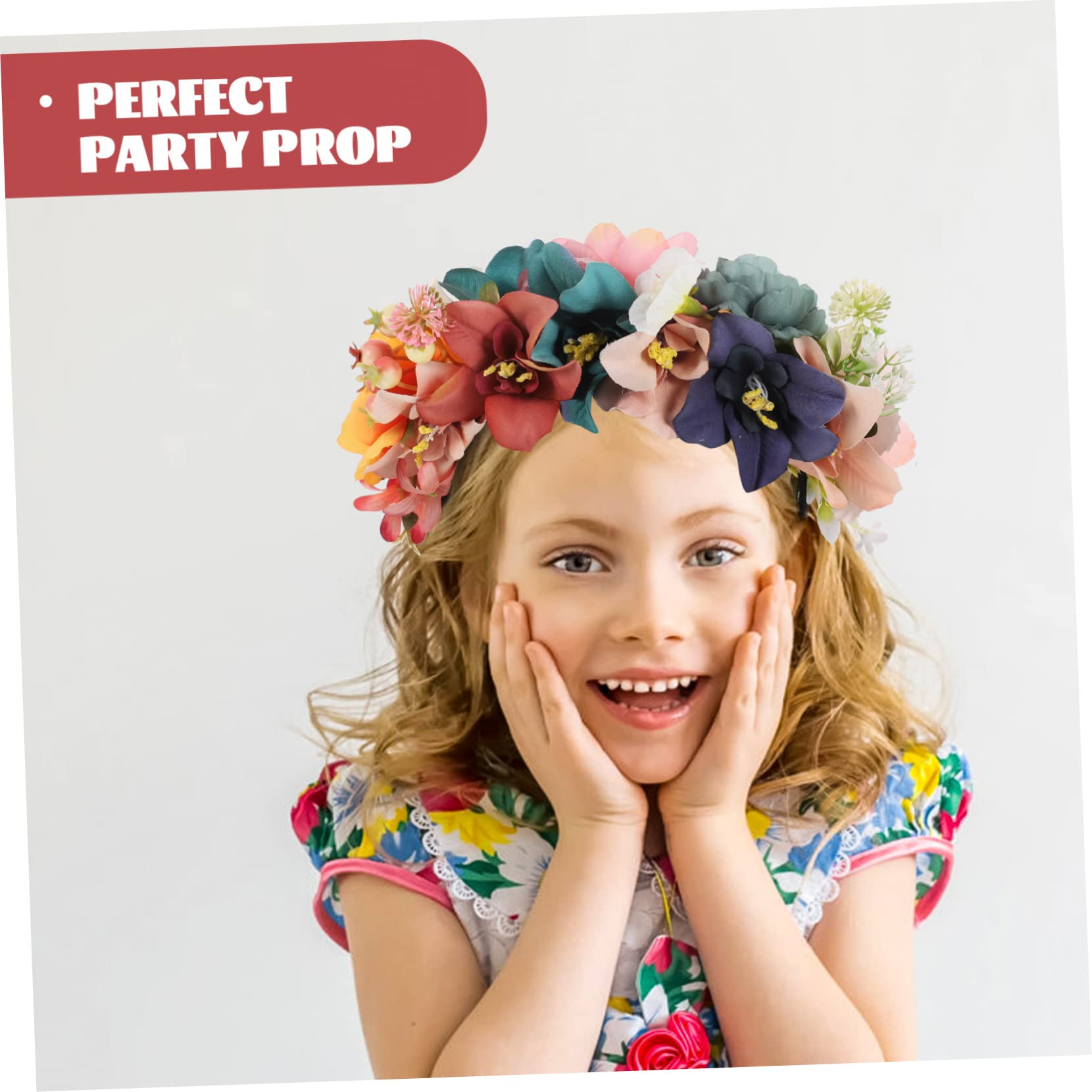 VICASKY 5stücke Braut Blumenkranz Haarschmuck Mit Verstellbarem Band Künstliche Blumenkrone Für Hochzeiten Partys Festivals Und Fotoshootings Elegantes Haarband Für Damen