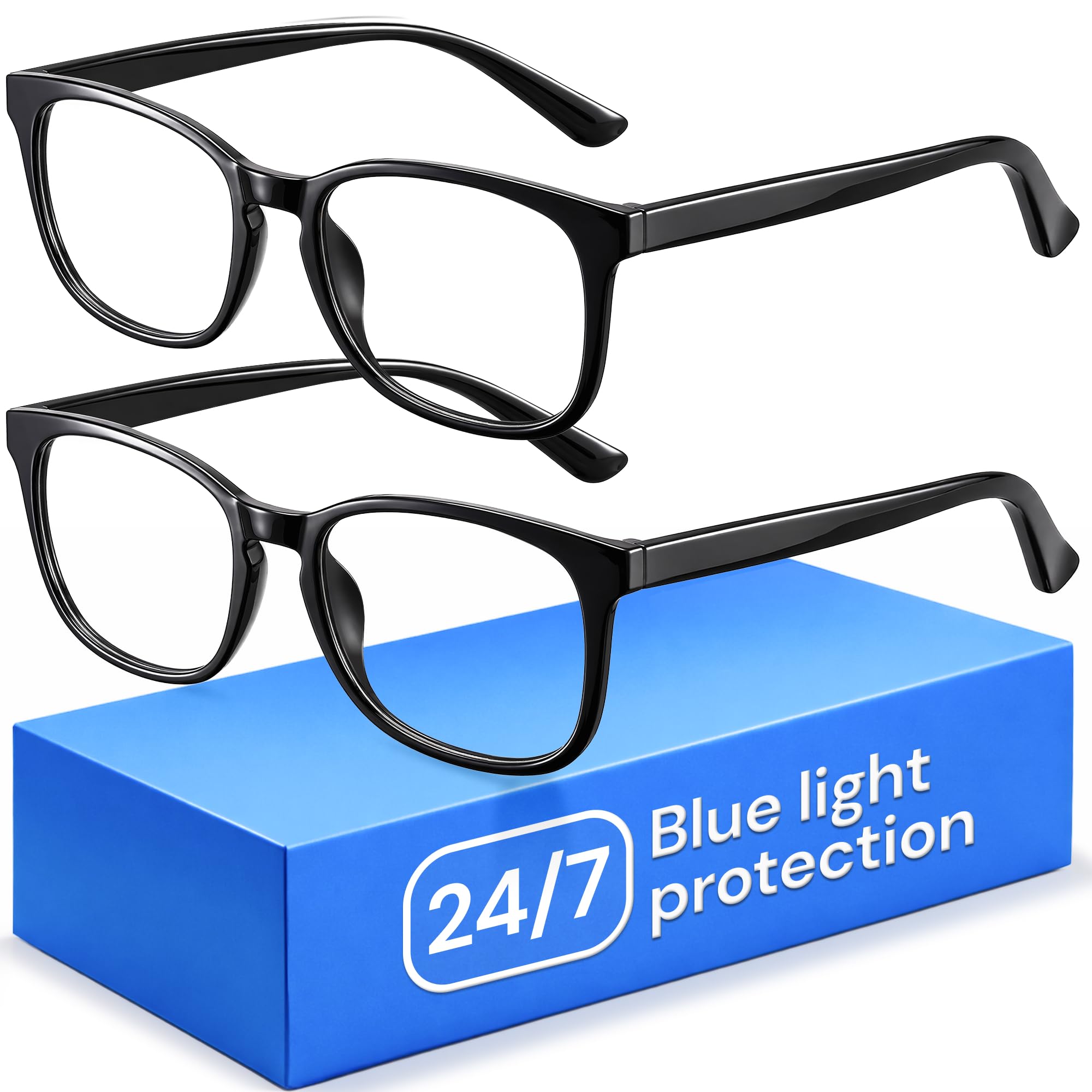 Photo 1 of Gaoye Blue Light Blocking Glasses - Fashion Square Eyeglasses, Anti UV Ray Computer Gaming Glasses Blue Blockers for Women/Men