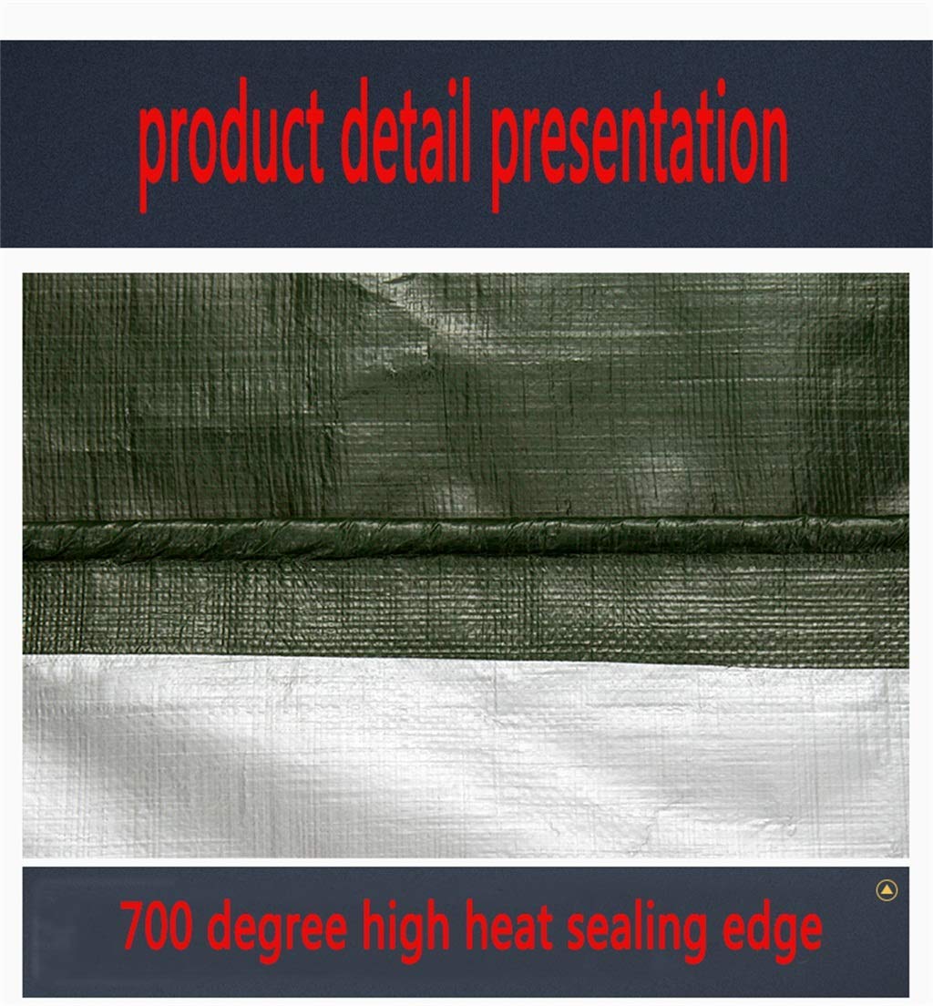 Tarp Thickened Heavy Duty Outdoor-Plane wasserdicht Sonnenschutz Regenschutz Schuppen Stoff Auto Wärmeisolierung Decke Gartendach Poncho-grün mehrere Größen zur Auswahl