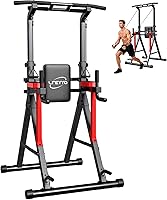 LFEYYD Power Tower Pull Up Bar Free Standing, 13-Level Adjustable Height Dip Station, 400LBS Home Gym Equipment