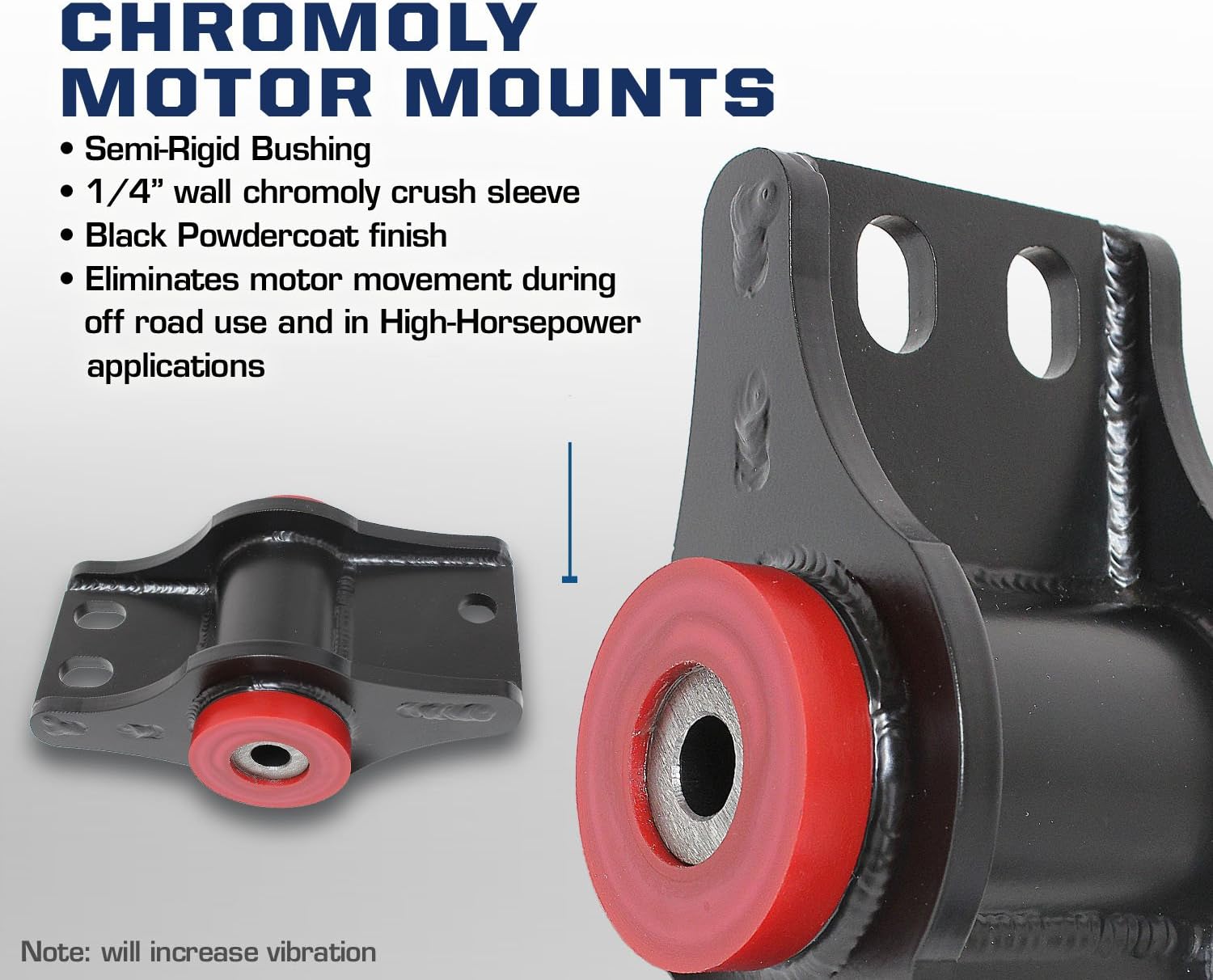 Carli Chromoly Motor Mounts for Dodge Ram 2500/3500 4x4 Diesel w/ 5.9 Liter Cummins