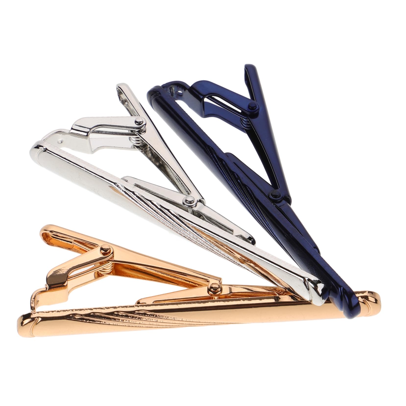 GALPADA Pasador De Cuello A Rayas Azules Barra De Corbata Clip De Corbata Clips De Pajarita Pinzas De Corbata Bien Clips De Corbata Titular De Corbata Cobre