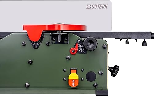 Miniatura 10 de Cutech 40180HI - Juntadora de mesa en espiral de 8 pulgadas con mesas de hierro fundido, 16 insertos de carburo de tungsteno, valla extra larga de