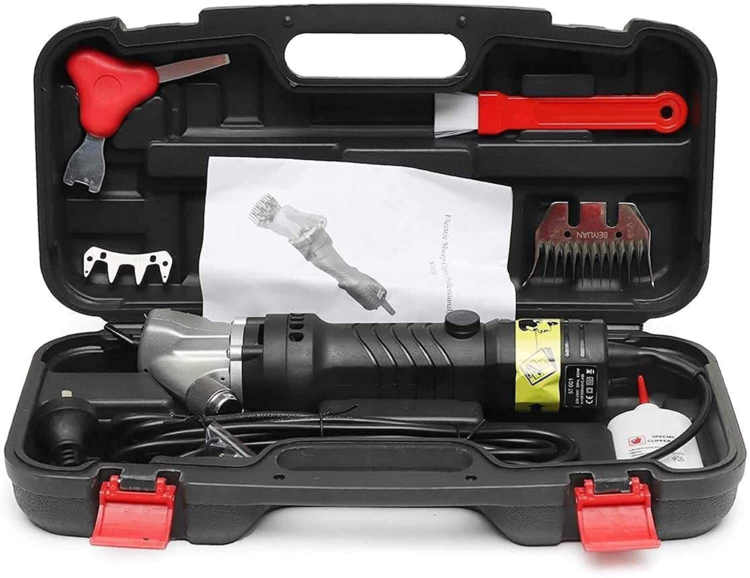 Cortadora de Pelo eléctrica portátil para ovejas y Cabras, 850W, Tijeras para Lana, 3600RPM, 6 velocidades, 13 Dientes, Hoja 110V-220V, portátil