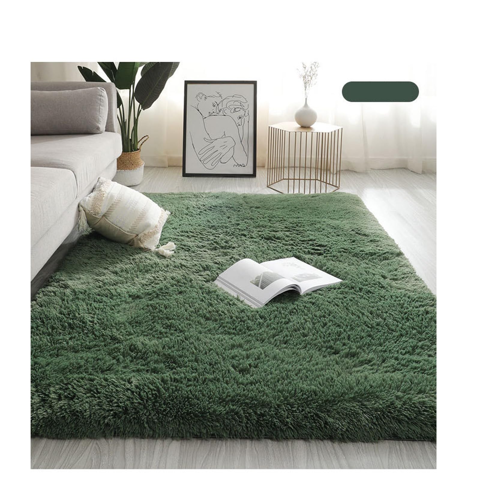 Rug, 4X6 Modern Rug, Soft Fluffy, Large, Shaggy, Bedroom,Luxury, Shag Area, Non-Slip(D,2ft*3ft)