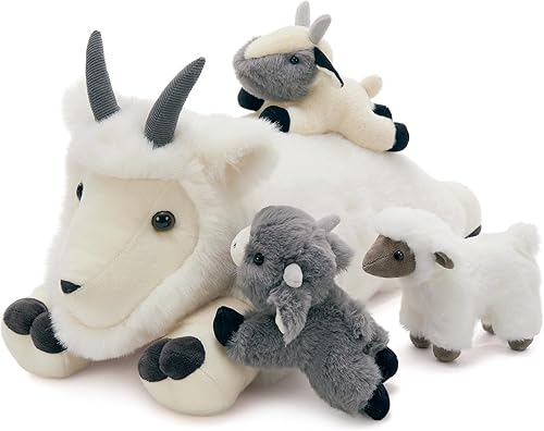 Vista 241 de Juego de 7 juguetes de peluche de dragón verde gigante de 21.7 pulgadas, animal de peluche con 4 bebés y 2 huevos, dinosaurios de peluche para niños