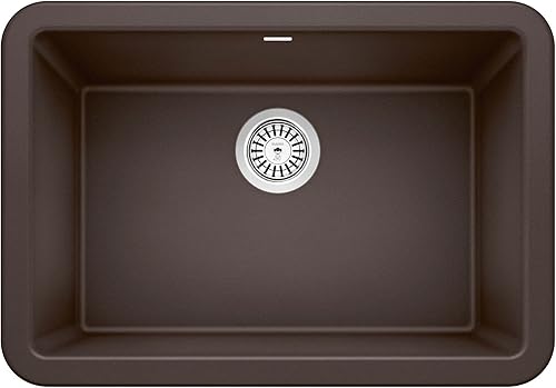 Vista 78 de Blanco Ikon Silgranit - Fregadero de cocina, 27x19x9, negro carbón