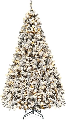 Miniatura 1 de Árbol de Navidad artificial Goplus de PVC de alta calidad, con bisagras y soporte de metal, decoración perfecta de Navidad