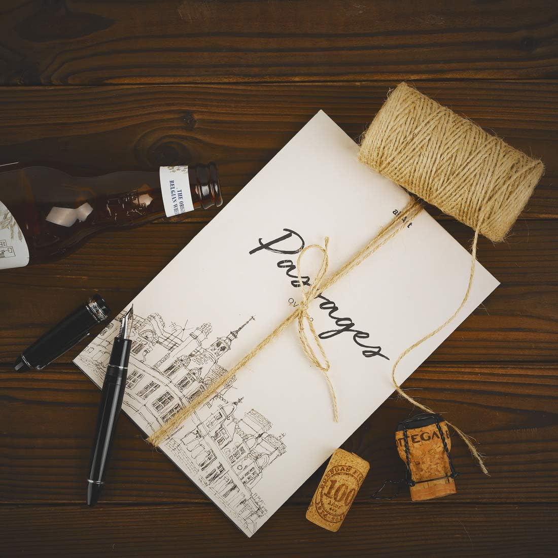 328Feet 3Ply Natural Jute Twine, KUTONTECH Arts and Crafts Jute Rope, Durable Brown Gift Wrapping, Heavy Duty Industrial Packing Materials for Gardening, Recycling, Bundling and More. : Office Products