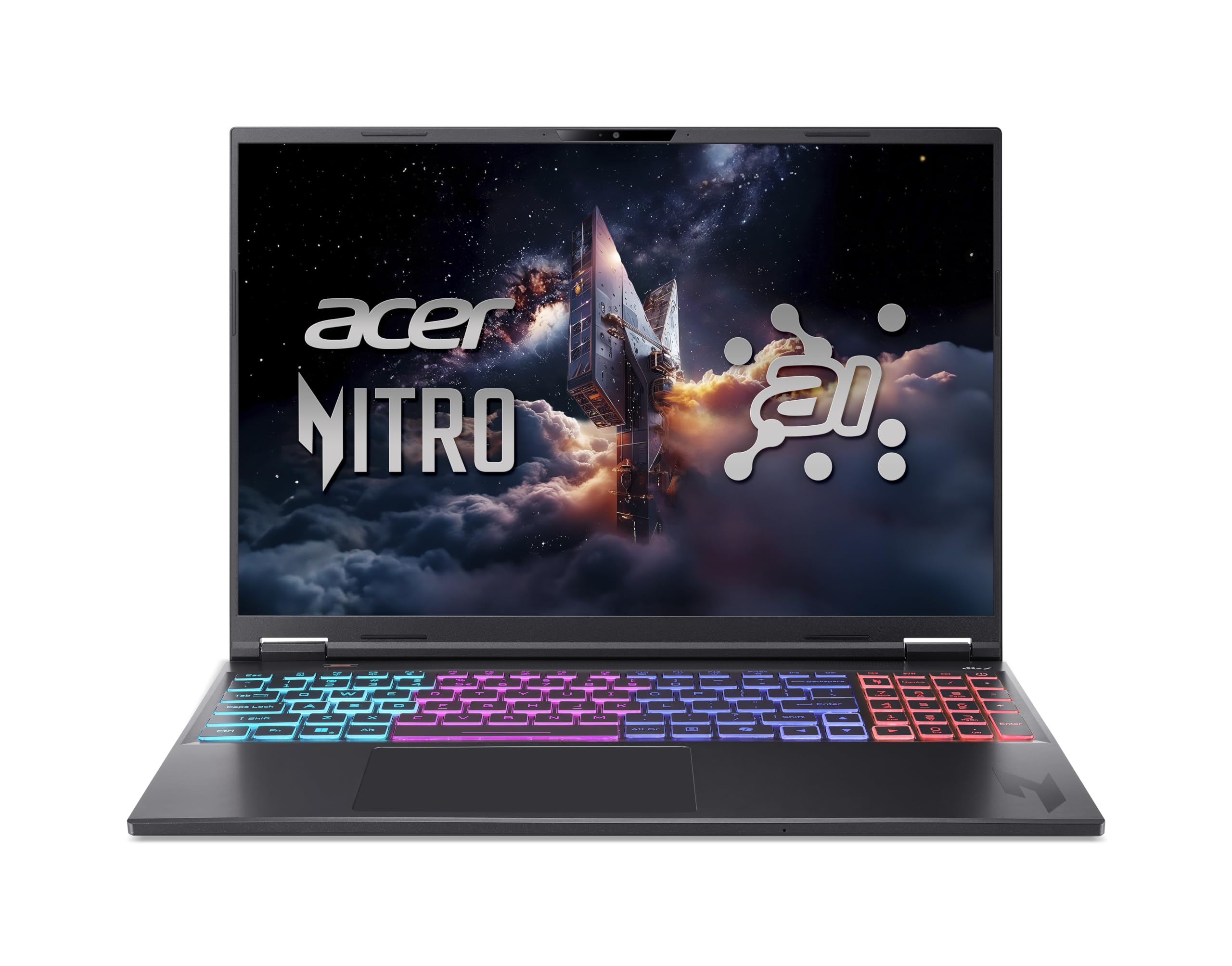 Acer Nitro 16S AI (AN16S-61-R9JJ) Gaming Laptop, Copilot+ PC, 16 Inch WQXGA IPS 180Hz Display, AMD Ryzen AI 9 365, 32 GB RAM, 1 TB SSD, NVIDIA GeForce RTX 5070, Windows 11, QWERTZ Keyboard, Black