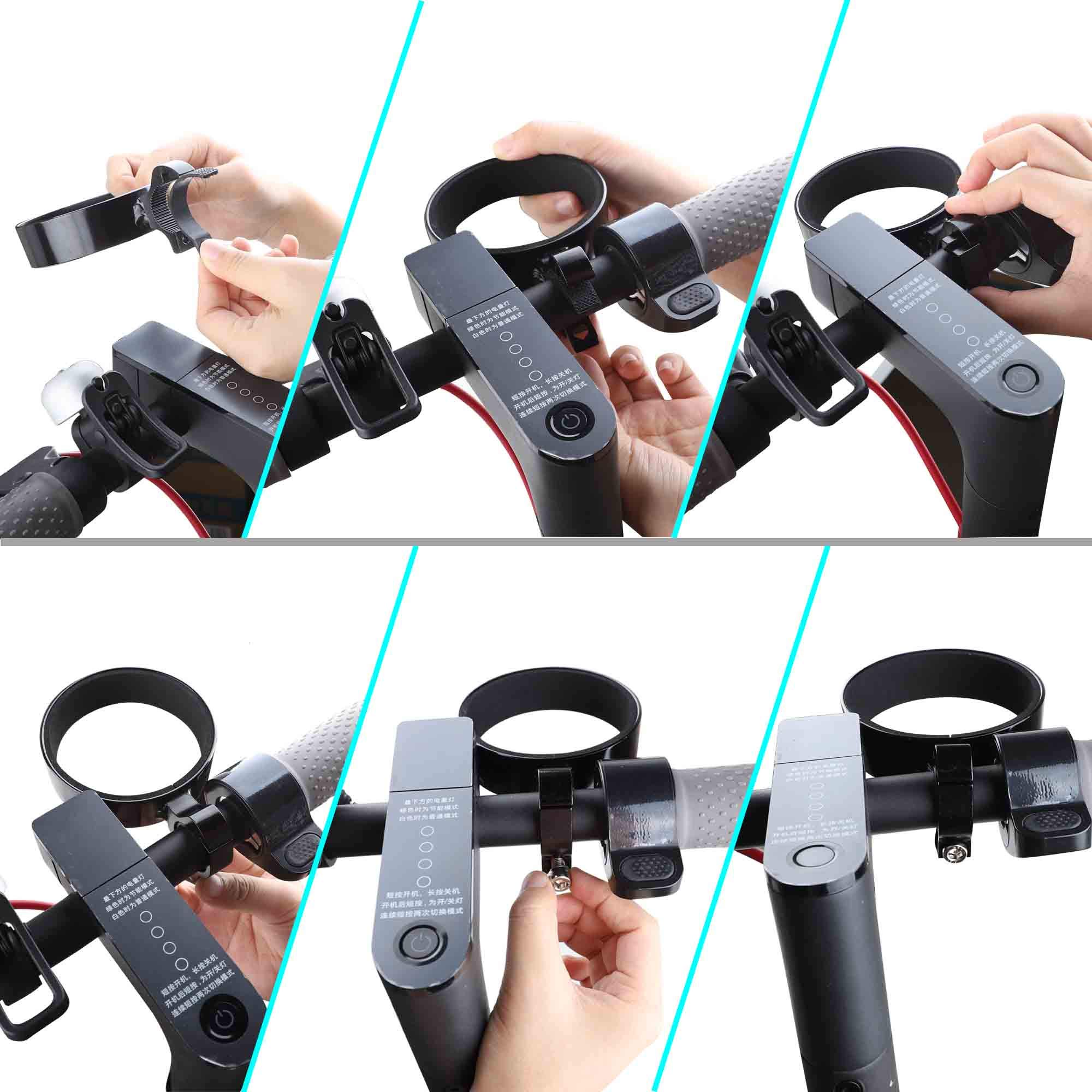 Porte-gobelet Vélo/scooter En Alliage Aluminium - Pour Guidon 25mm, Compatible Xiaomi M365, Vélos Route Et VTT, Mousse Anti-rayure Incluse