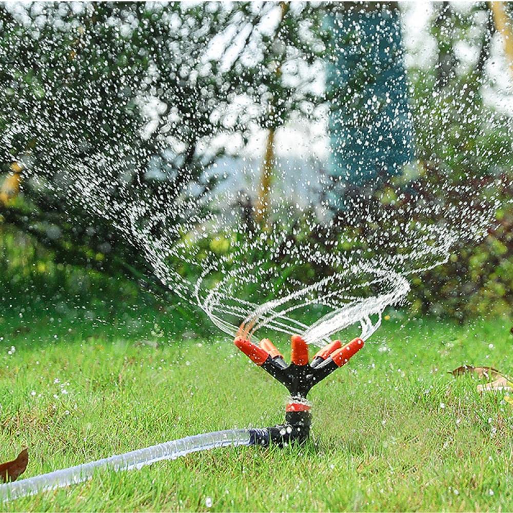Goodern 360 Degree Garden Sprinkler,Automatic Rotating Swivel Sprinkler,Irrigation Tools with Adjustable Head Durable Garden Cooling Sprinkler Reusable Garden Tools Ground Plug Sprinkler Yard/Lawn