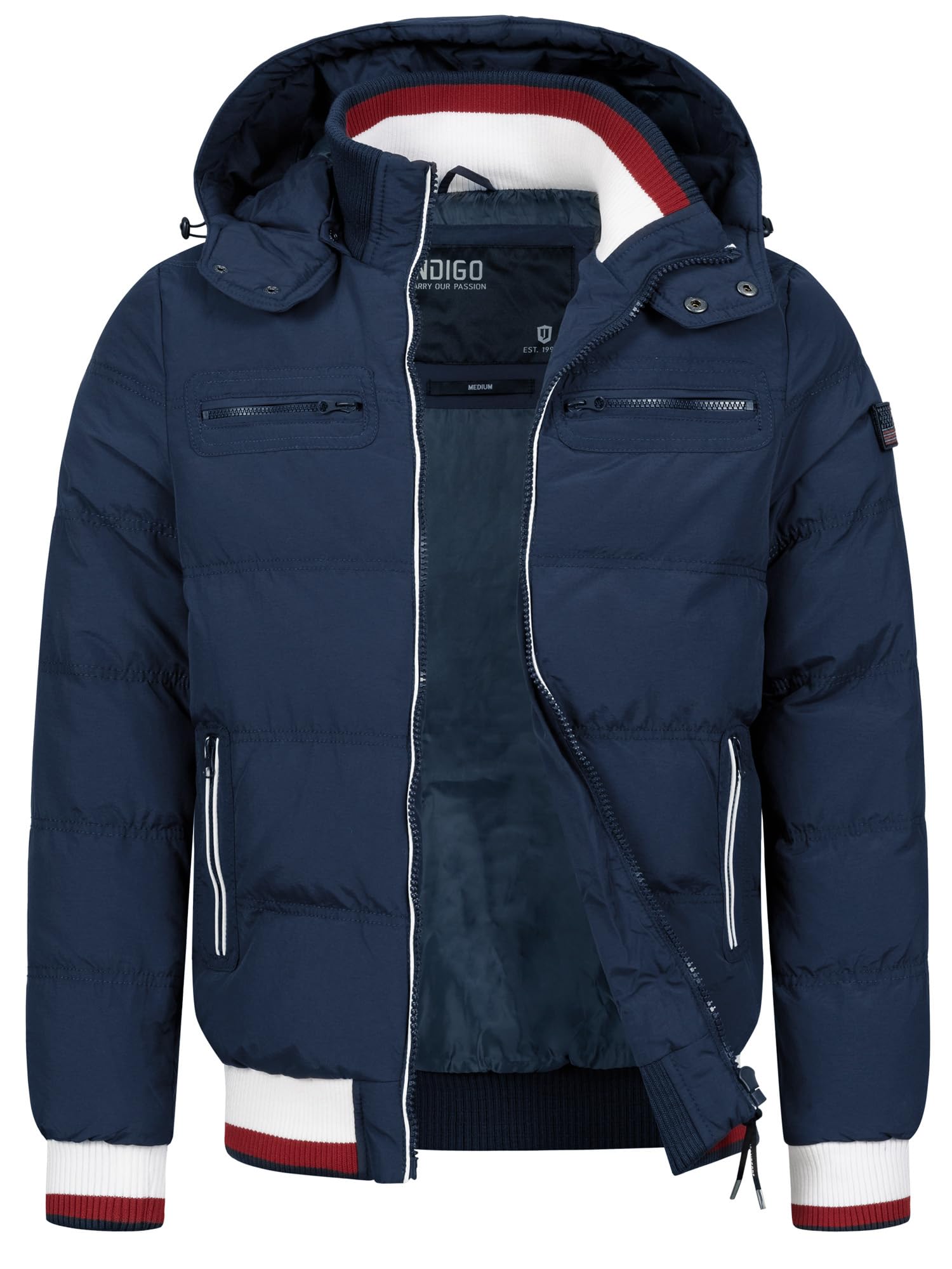 Indicode Uomini Marlon Quilted Jacket | Giacca trapuntata dall'aspetto di una piumino
