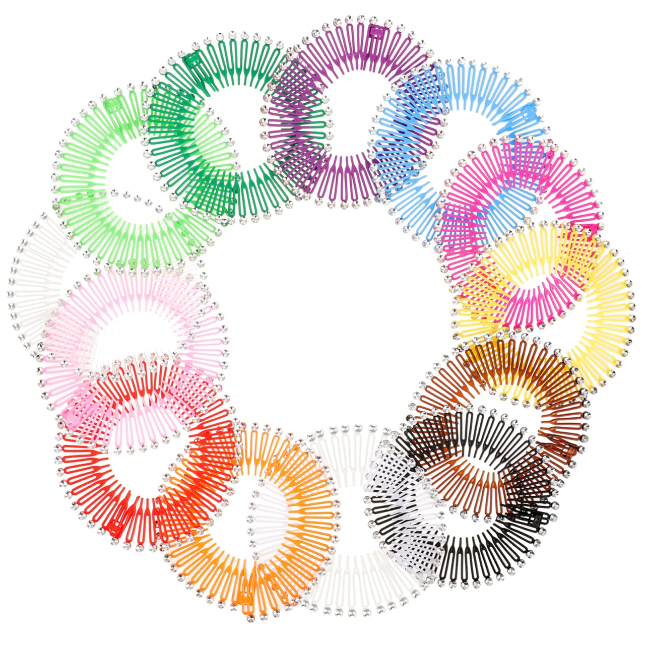 FRCOLOR 2 set di pettini districanti per capelli, in plastica, 13 pezzi x 2