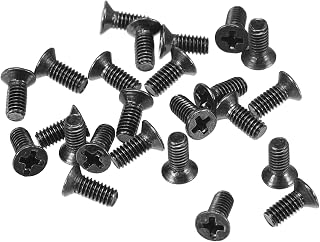uxcell M2.5 x 6mm Phillips Screw Fasteners Black for Laptop PC TV Fan Audio Switch 500pcs