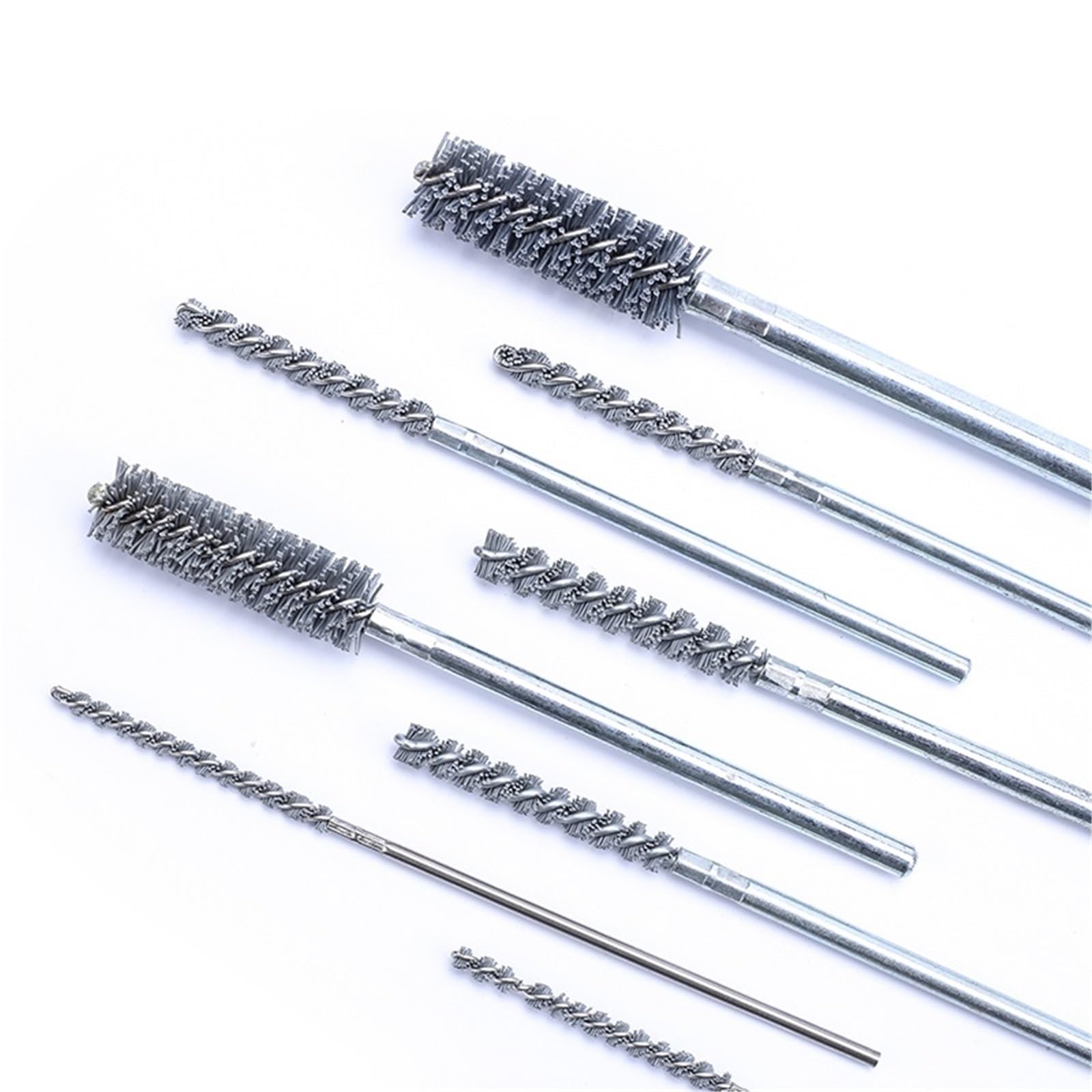 Cepillos abrasivos de alambre de nailon, carburo de silicio, diámetro de 1,5-60mm, 800 granos, herramienta eléctrica for taladro, limpieza de tuberías, cepillo desbarbado manual(Grit240 Dia40mm)