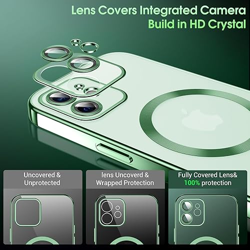 Miniatura 2 de DOSNTO Funda magnética para iPhone 12 Mini con MagSafe protección de cámara integrada Funda translúcida mate suave delgada, probada contra caídas de